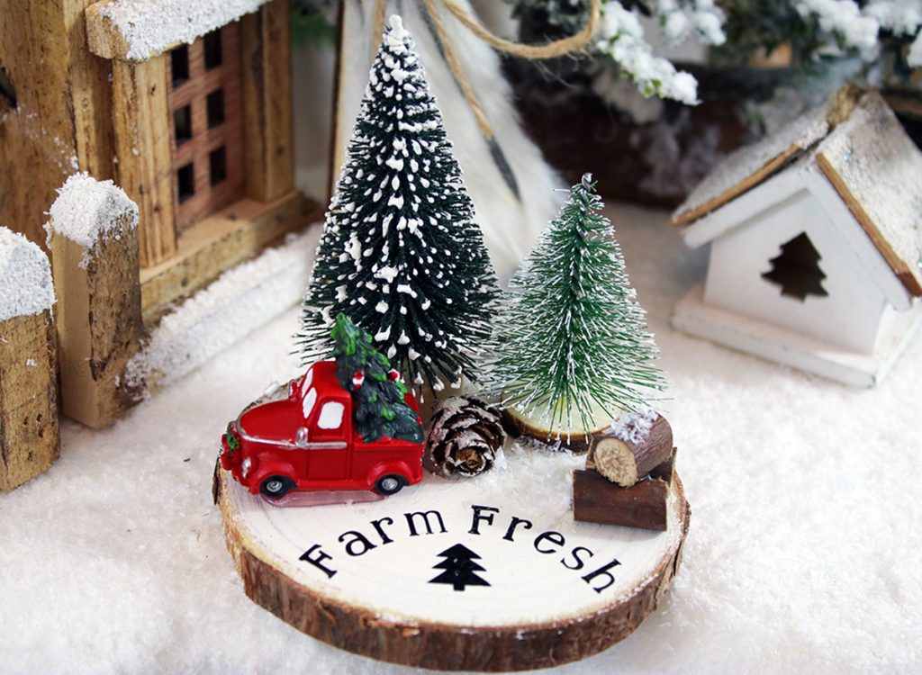 Farm Fresh Christmas Tree Farm disc scene Love Home The Christmas Shop